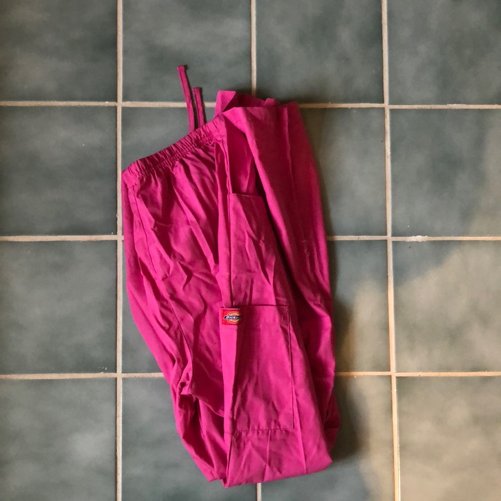 Hot pink dickies scrub pants